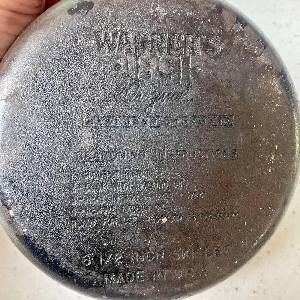 Wagner's 1891 Originals 6 1/2 Inch Black Cast Iron Skillet Made In USA Vintage